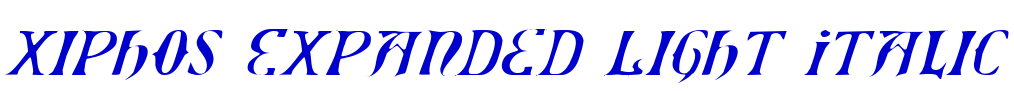 Xiphos Expanded Light Italic フォント